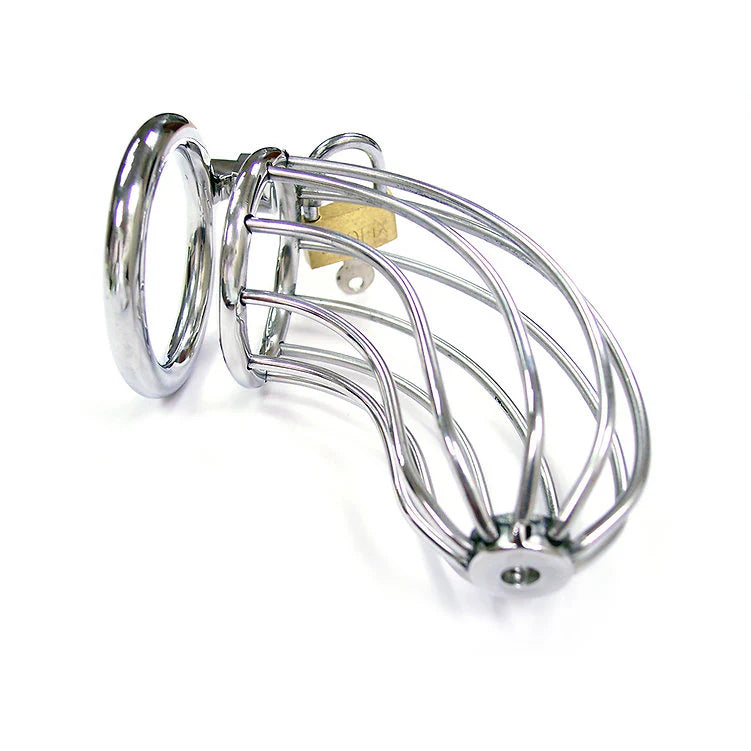 Stainless Steel Chasity Cock Cage with Padlock