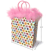 Dirty Penis Gift Bag with pink feathers