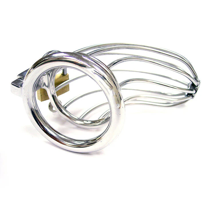 Stainless Steel Chasity Cock Cage with Padlock