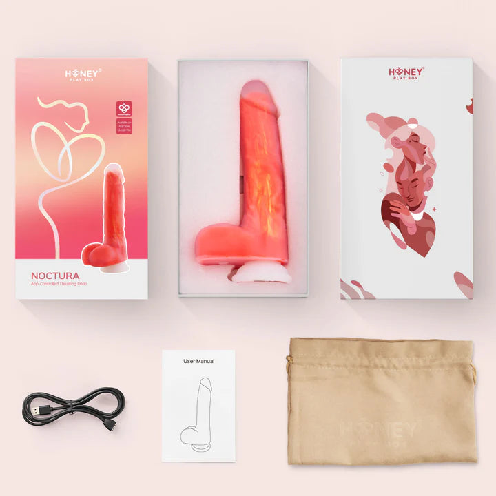 Noctura App-Enabled Thrusting Dildo - Pink