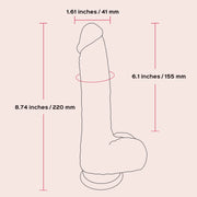 Noctura App-Enabled Thrusting Dildo - Pink