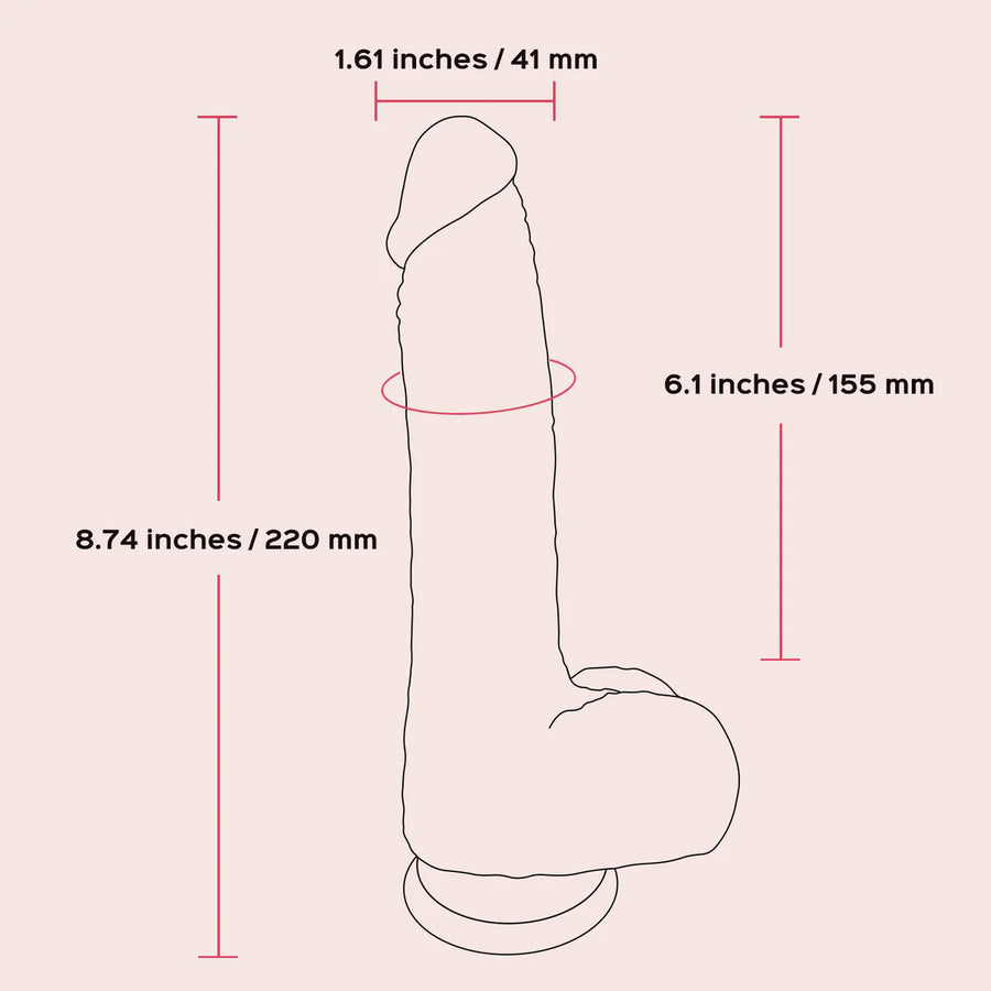Noctura App-Enabled Thrusting Dildo - Pink