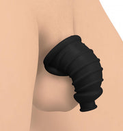 Dark Chamber Silicone Chastity Cage -Blk
