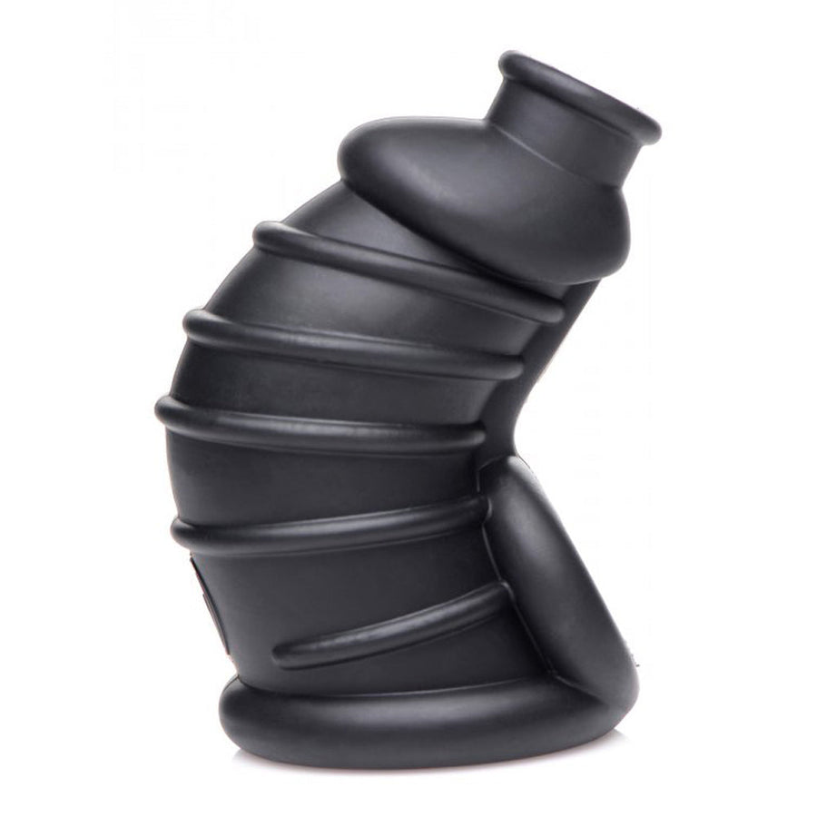 Dark Chamber Silicone Chastity Cage -Blk