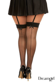 Fishnet Thigh Hi - Bow Backseam