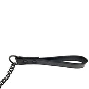 Leather Lead - Black with Black