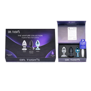 Venture Collection (Medium) - Deluxe Anal Plug Set – Vibrating Silicone, Glass & Metal