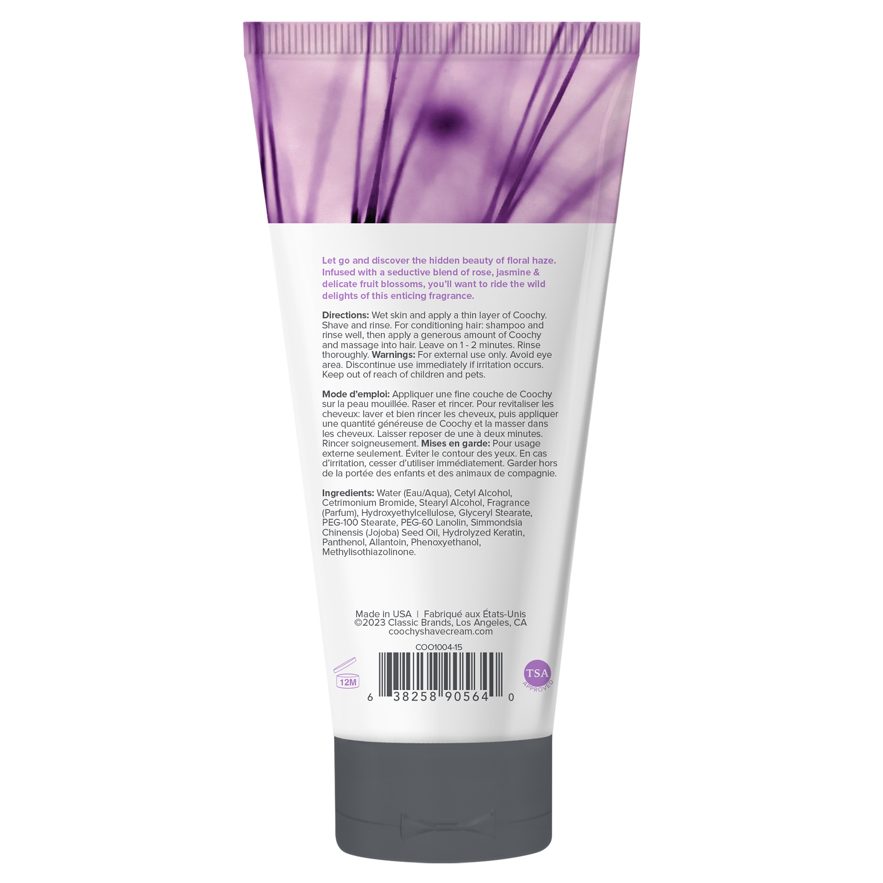 Coochy Shave Cream - FLORAL HAZE tube 0.5oz / 15ml