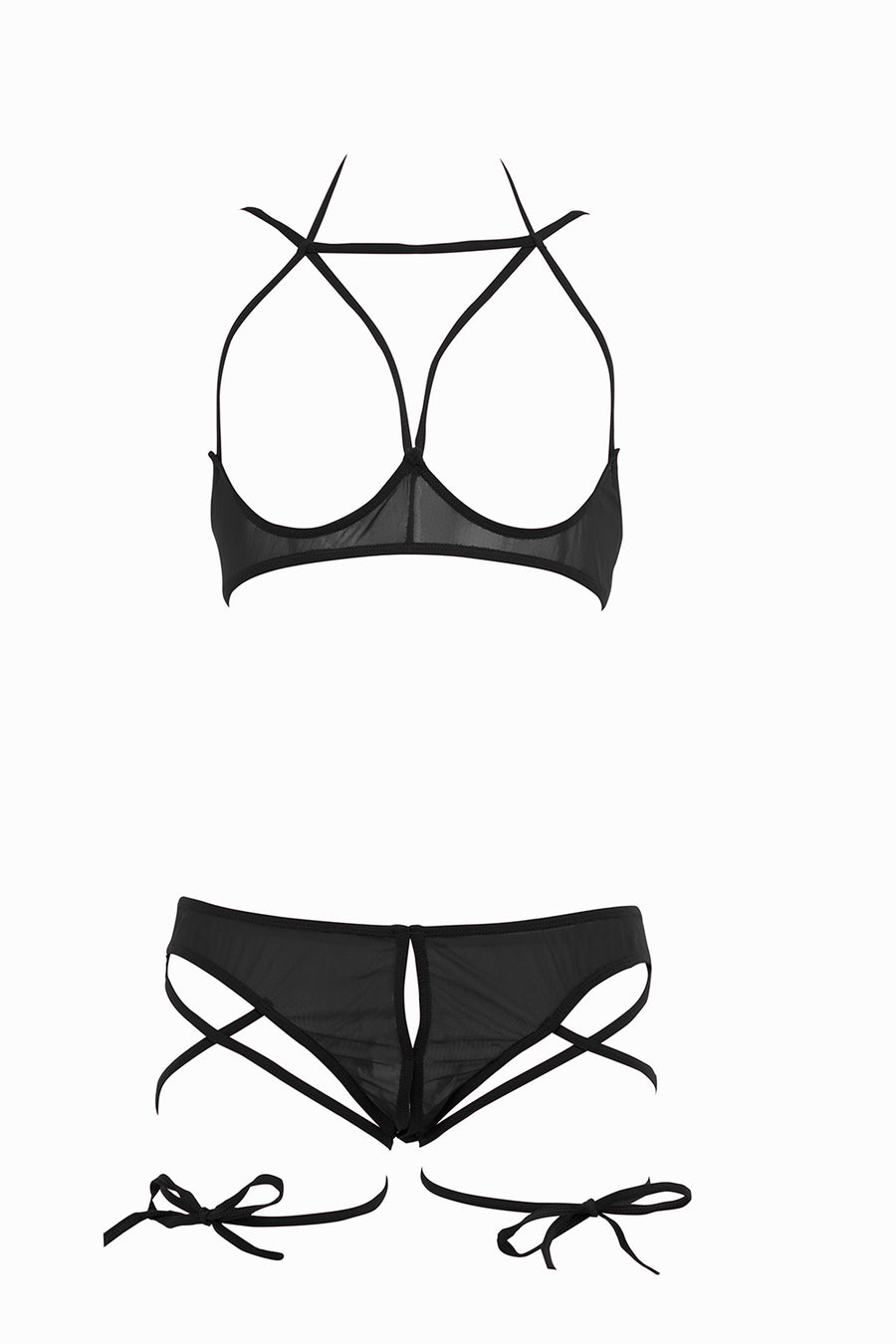 Monique Bra & Panty Set-Black