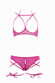 Monique Bra & Panty Set- Hot Pink