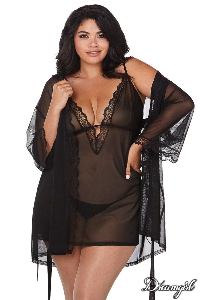 Sheer Robe Set Queen