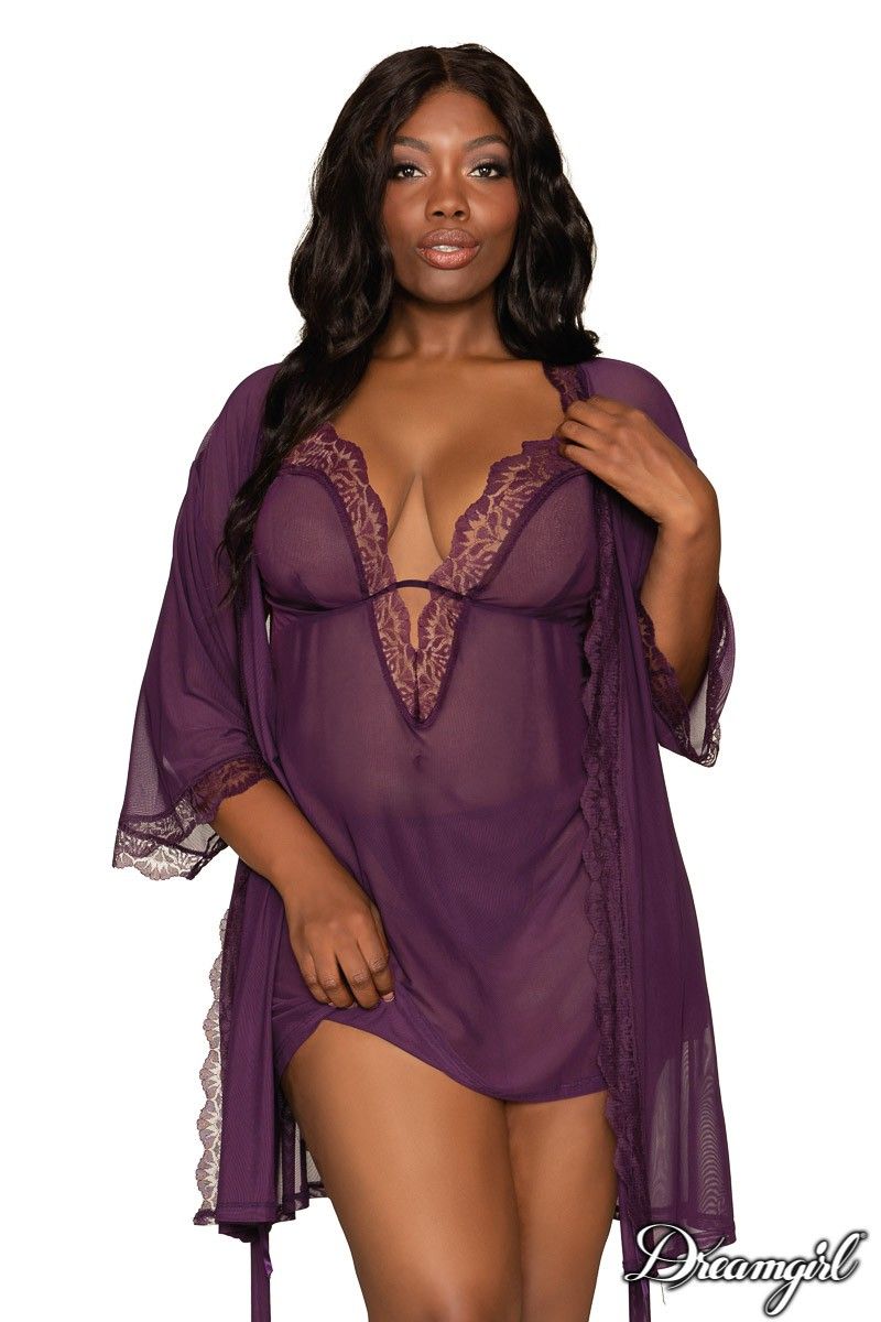 Sheer Robe Set Queen