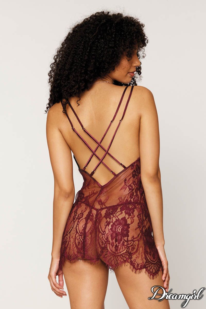 Eyelash Lace Chemise-Plus