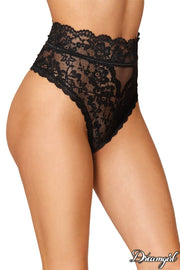 High Waist Lace Thong