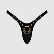 LEATHERETTE HARNESS FABULOUS - ONE SIZE - BLACK GLOSSY