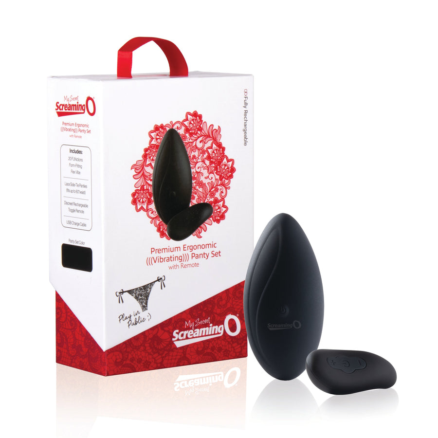 Premium Ergonomic Remote Panty Set - Black