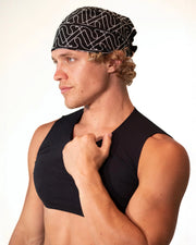 Unisex Medium - Mini Crop Top Sheer - Black