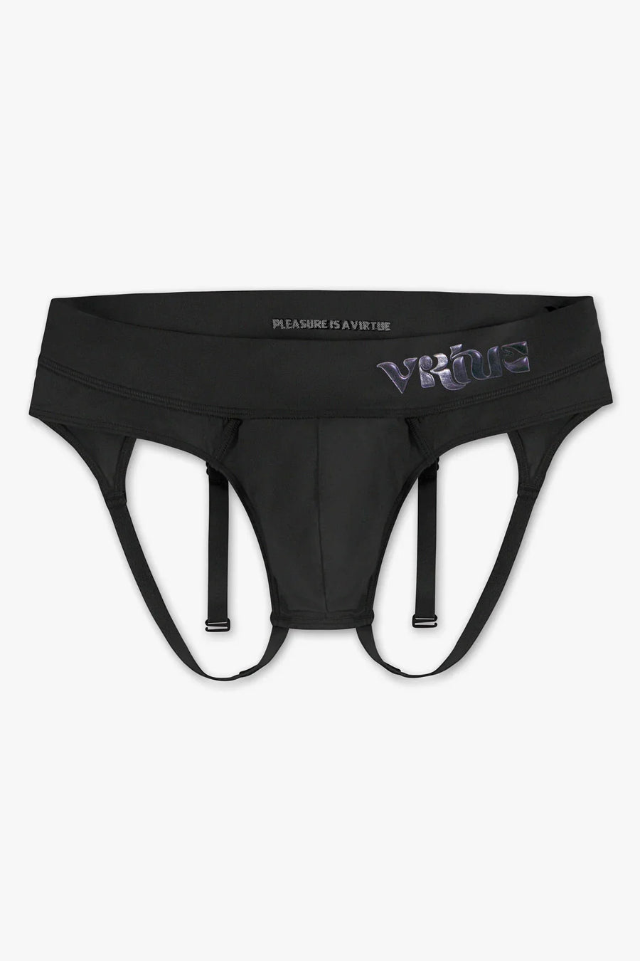 Mens Small - JockVStrap Sheer Briefs - Black