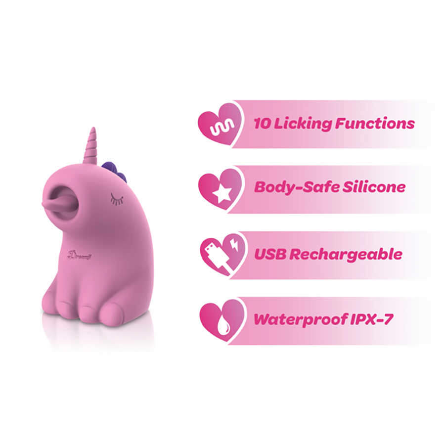 Dreamii Licks Licking Unicorn Stimulator - Mystical Pink