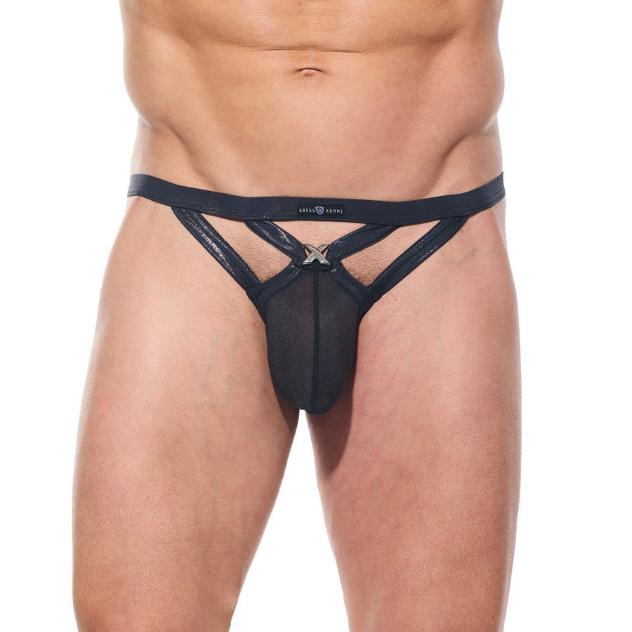 CANDY-X Sheer Thong Black