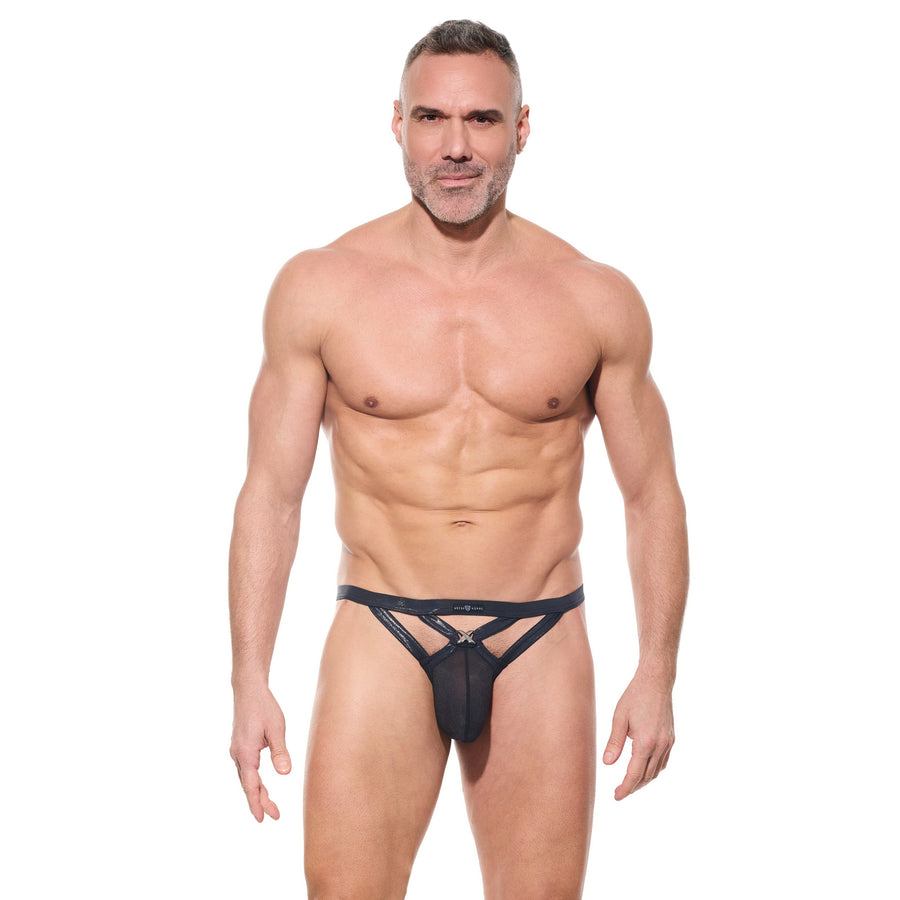 CANDY-X Sheer Thong Black