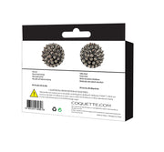 ROUND SPIKED PASTIES - BLACK