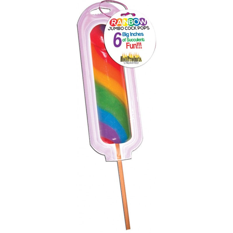 Rainbow Jumbo Candy Cock Pop