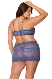 Twilight Fever Plus Size Bra & Skirt