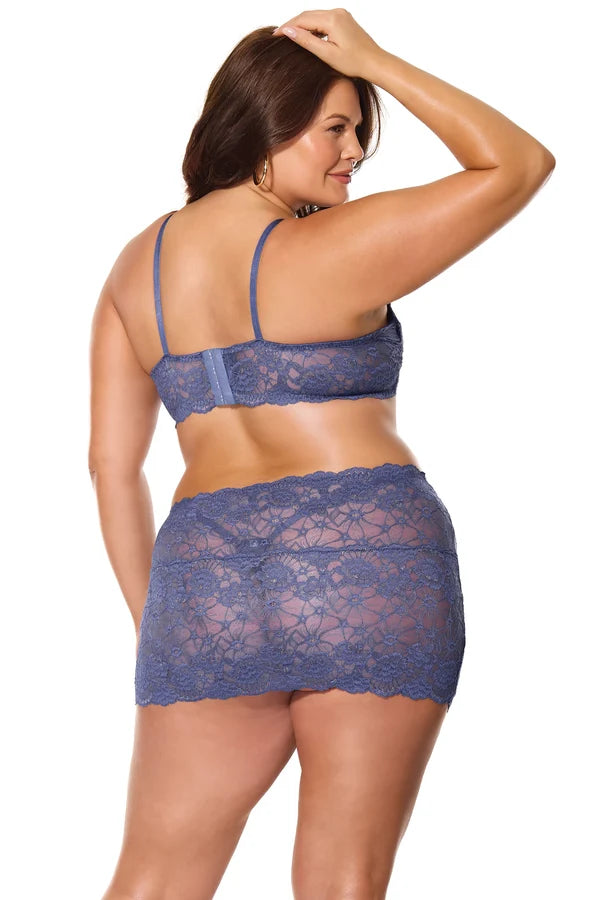 Twilight Fever Plus Size Bra & Skirt