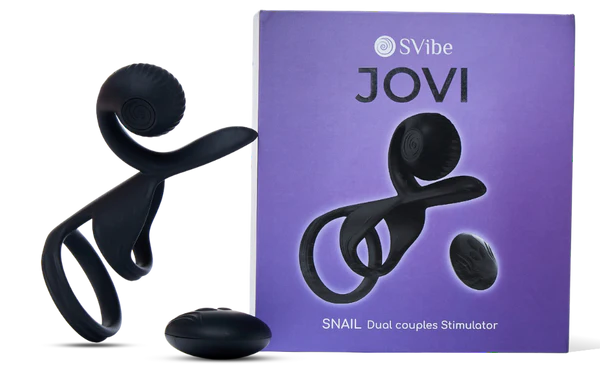SVibe Snail JOVI couples ring, black