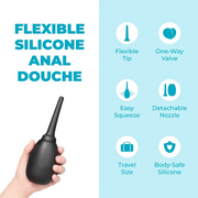FLEXIBLE SILICONE ANAL DOUCHE
