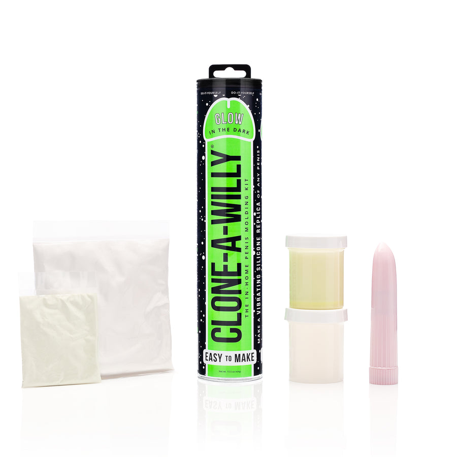 Vibrating Clone-A-Willy - Glow in the Dark Green