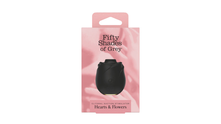 Fifty Shades of Grey Black Rose Silicone Clitoral Suction Stimulator 2.0