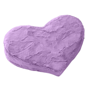 Heart Wedge Faux Fur, Purple