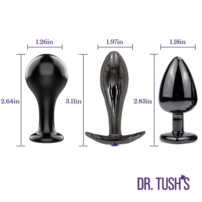 The Bad Decisions Metal Anal Plug Set – T-Bar, Round & Teardrop