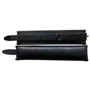 Leather Padded Wrist Cuffs - Black with Black