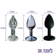 Beginner, The First Step Anal Plug Set – Glass, Metal & Silicone