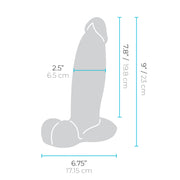 Slipskin Realistic Silicone Dildo - 9" Girthy Mocha