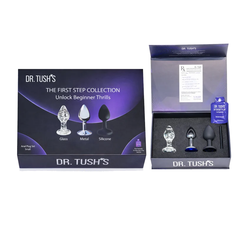Beginner, The First Step Anal Plug Set – Glass, Metal & Silicone