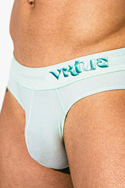 Mens Small - JockVStrap Rib Briefs - Mint