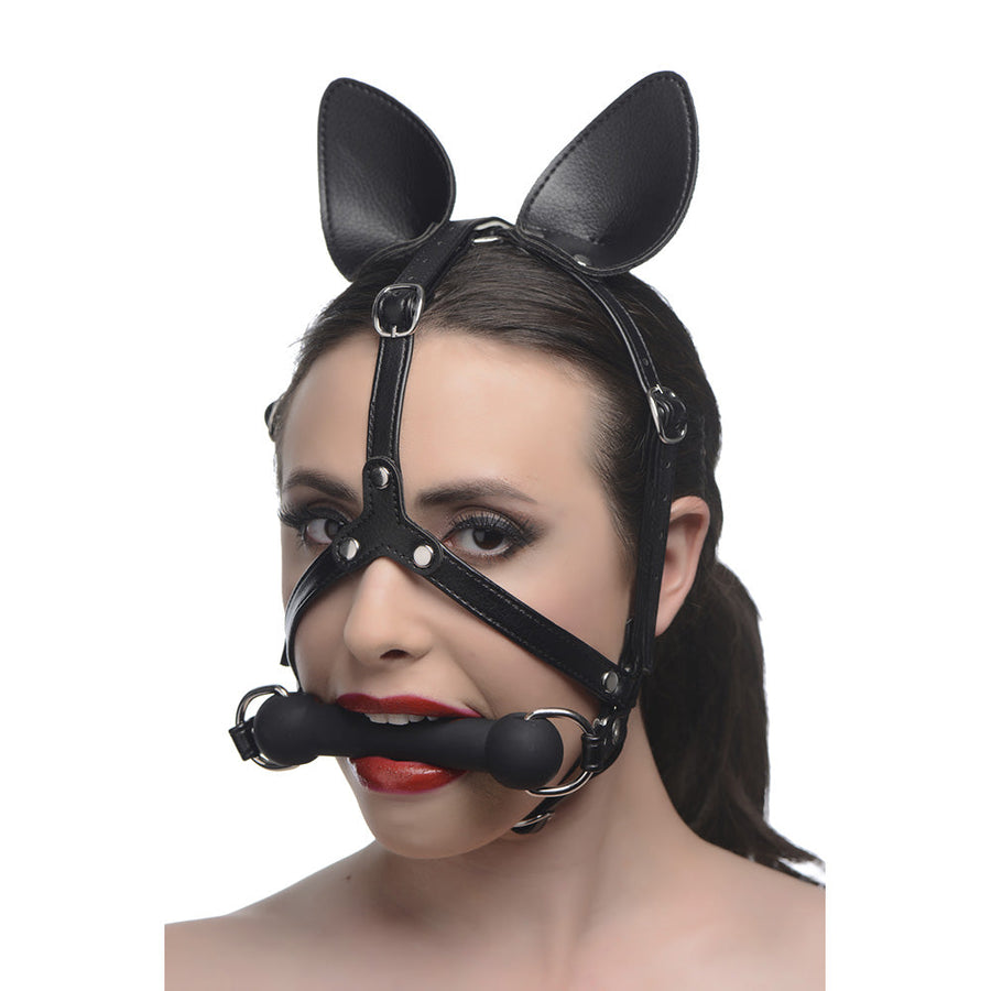 Dark Horse Pony Head Harness with Silicone Bit