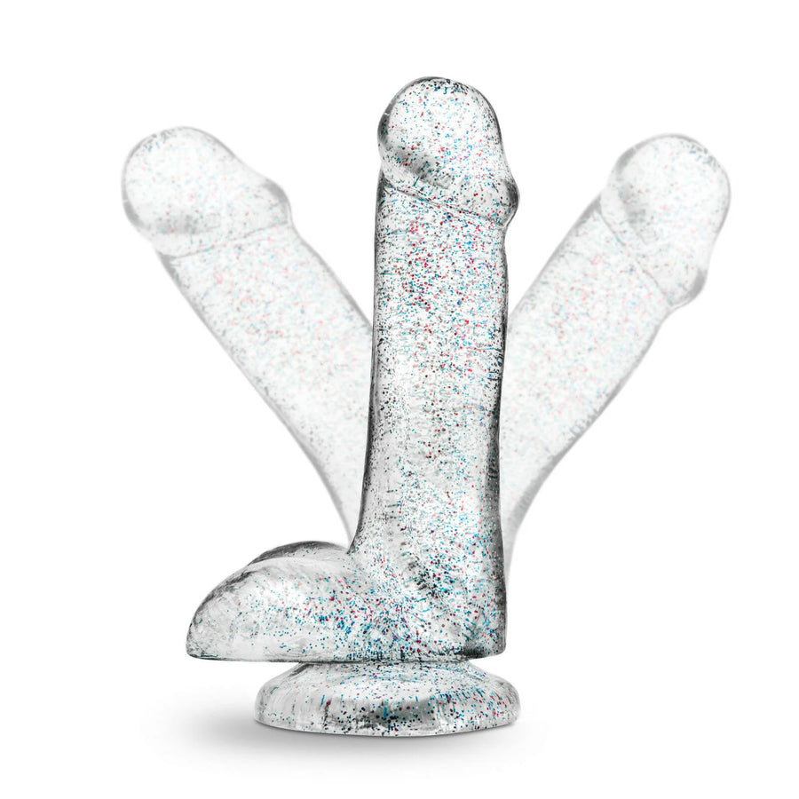 Naturally Yours 6" Glitter Cock W Balls