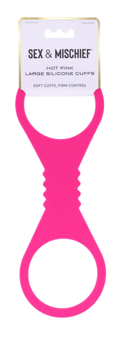 Large Hot Pink Silicone Cuffs