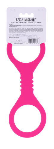 Small Hot Pink Silicone Cuffs