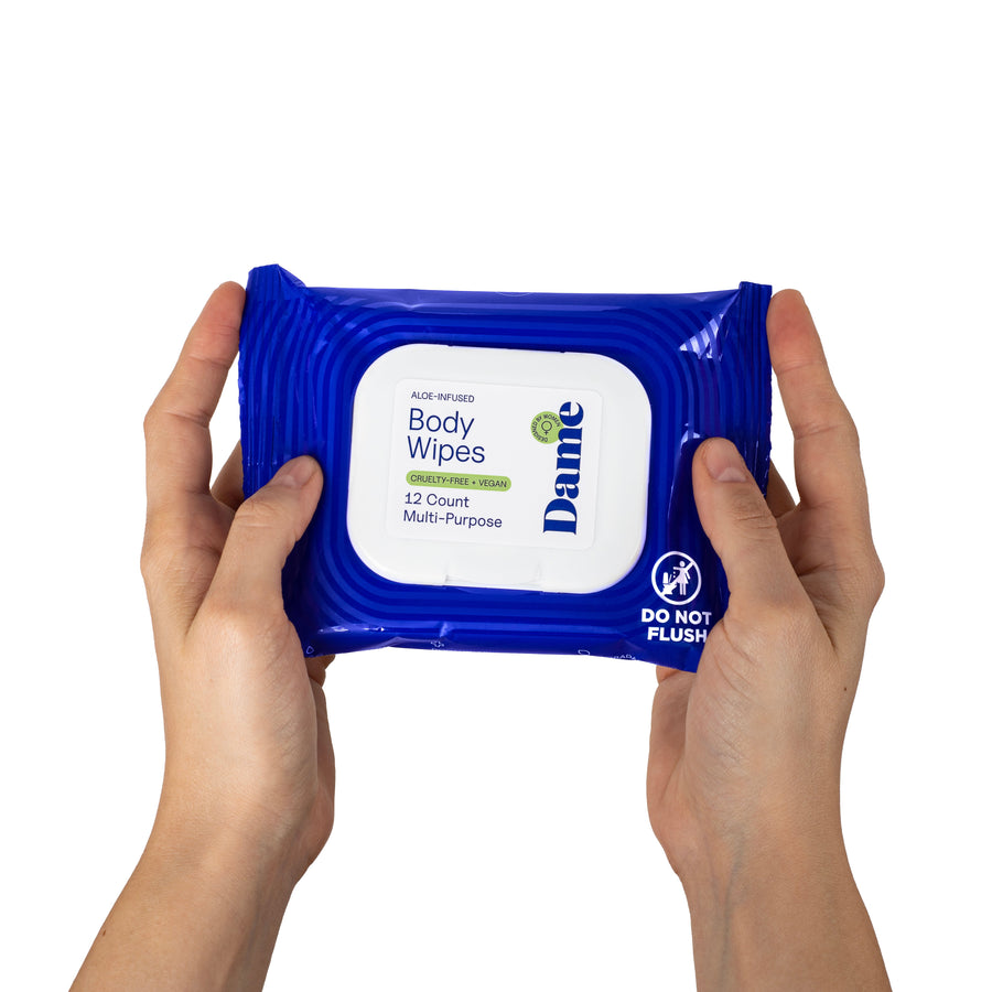 Dame Aloe & Cucumber Body Wipes  12pk