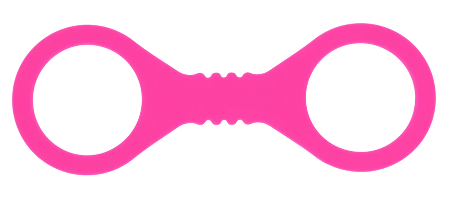Small Hot Pink Silicone Cuffs