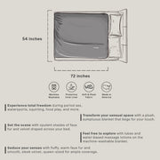 Fasinator Throw - Regular size - Faux Fur - Black & Black