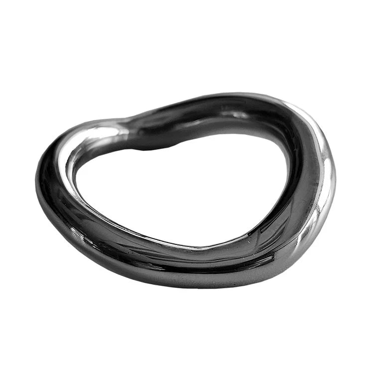 Stainless Steel Ergonomic Cock Ring - 50mm