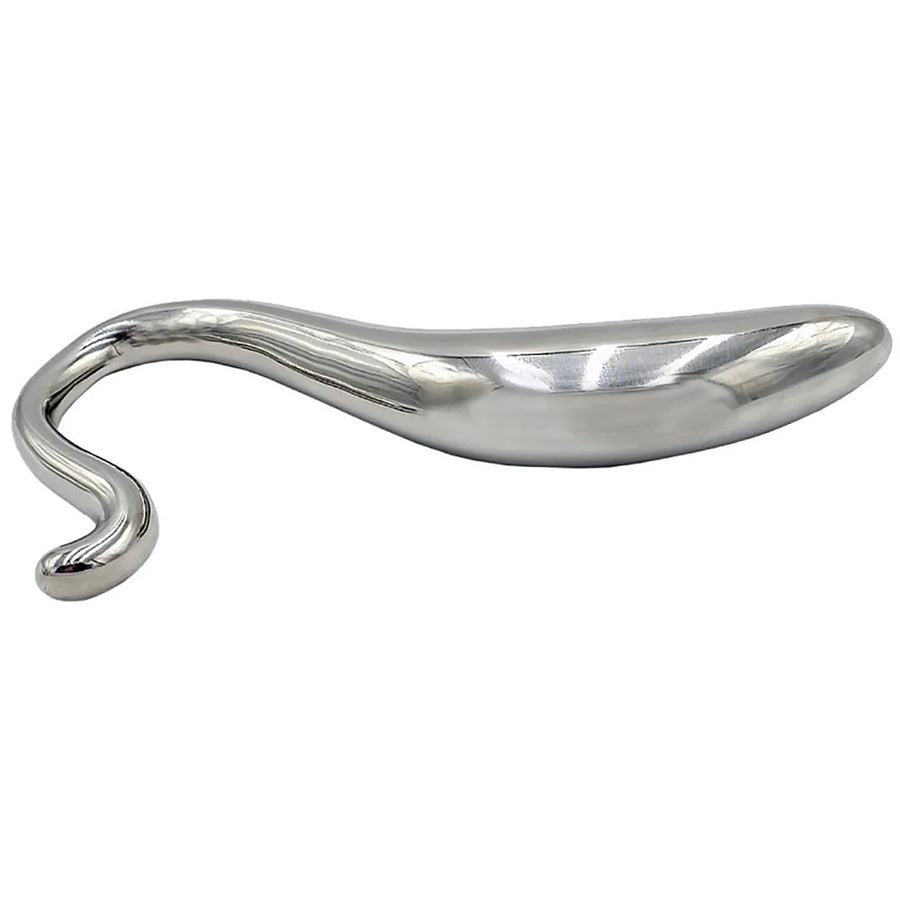 Stainless Steel Hollow Curved Wand In Case