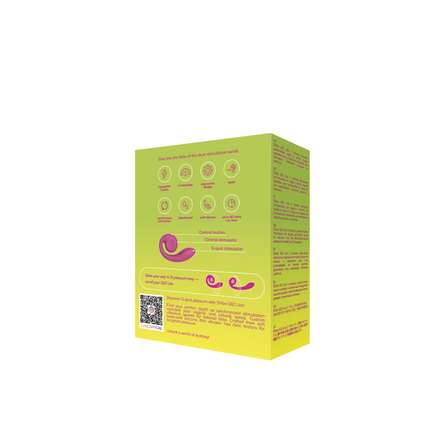 SVibe Snail GIZI Lite vibrator, sweet dragonfruit